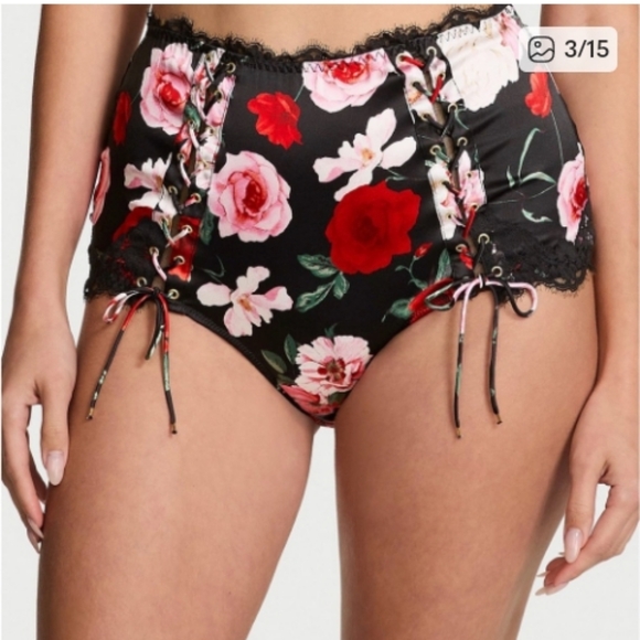 Victoria Secret X Atelier High Waisted Lace Panties Size Medium Nwts